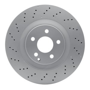 Mercedes-Benz S550 Brake Rotor (1) - Front - R1 Concepts - Drilled GeoSPEC - `07-`14